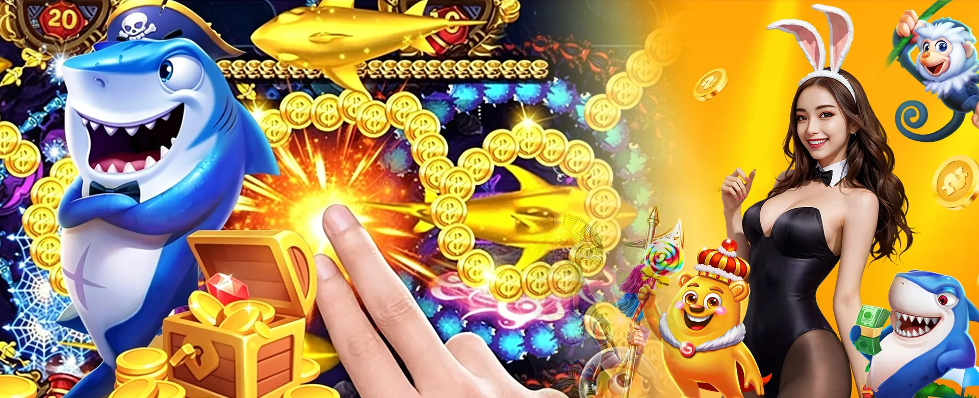 ss777 Arcade Gaming Hub with vibrant lights and diverse games
